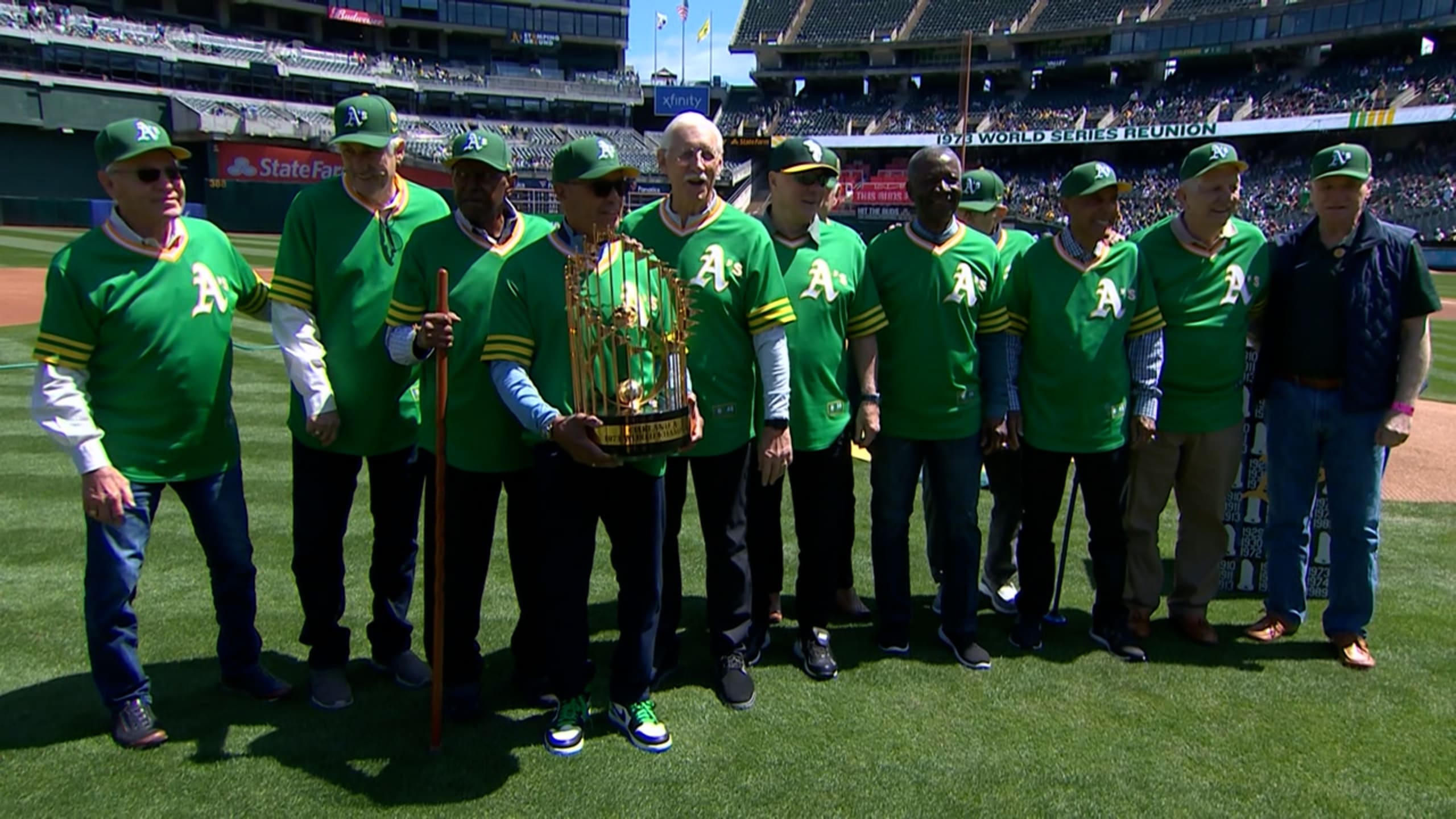A's celebrate 1973 WS champions