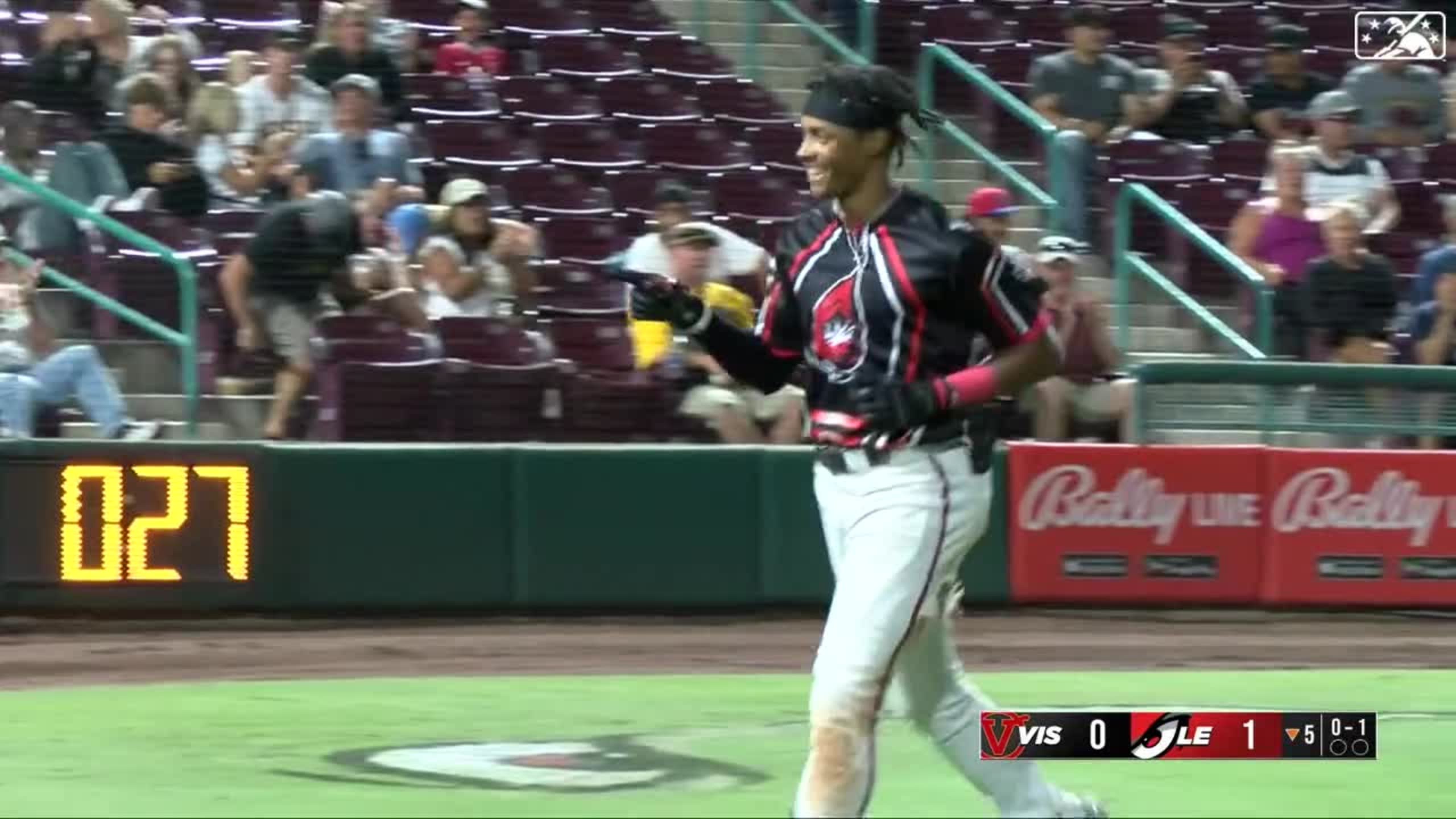 Homer Bush Jr.'s first homer