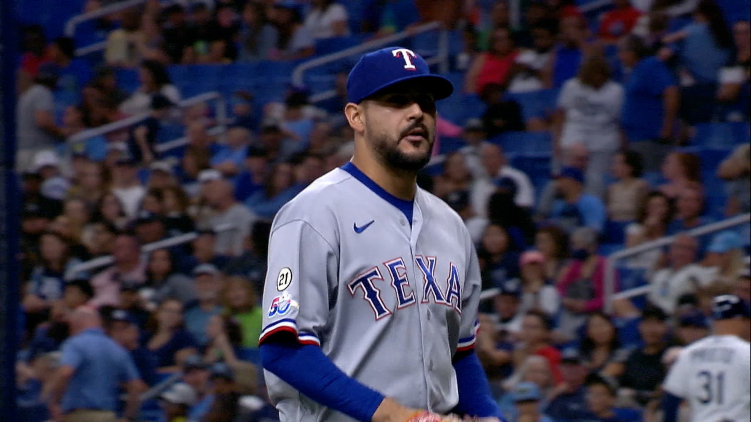 Martín Pérez's three strikeouts