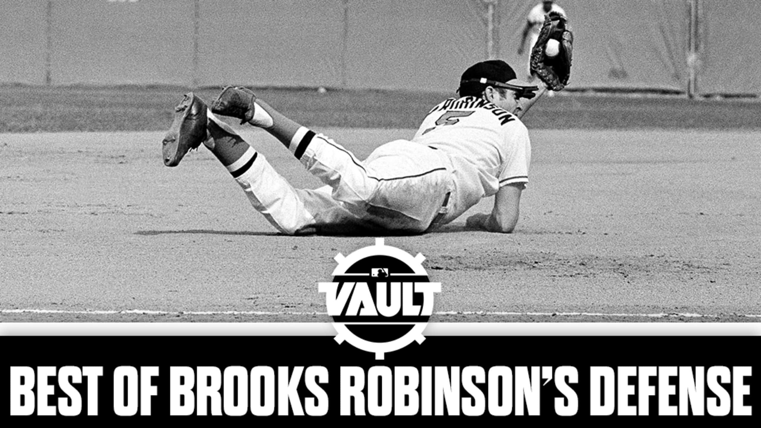 Brooks Robinson, Orioles third baseman with 16 Gold Gloves, has