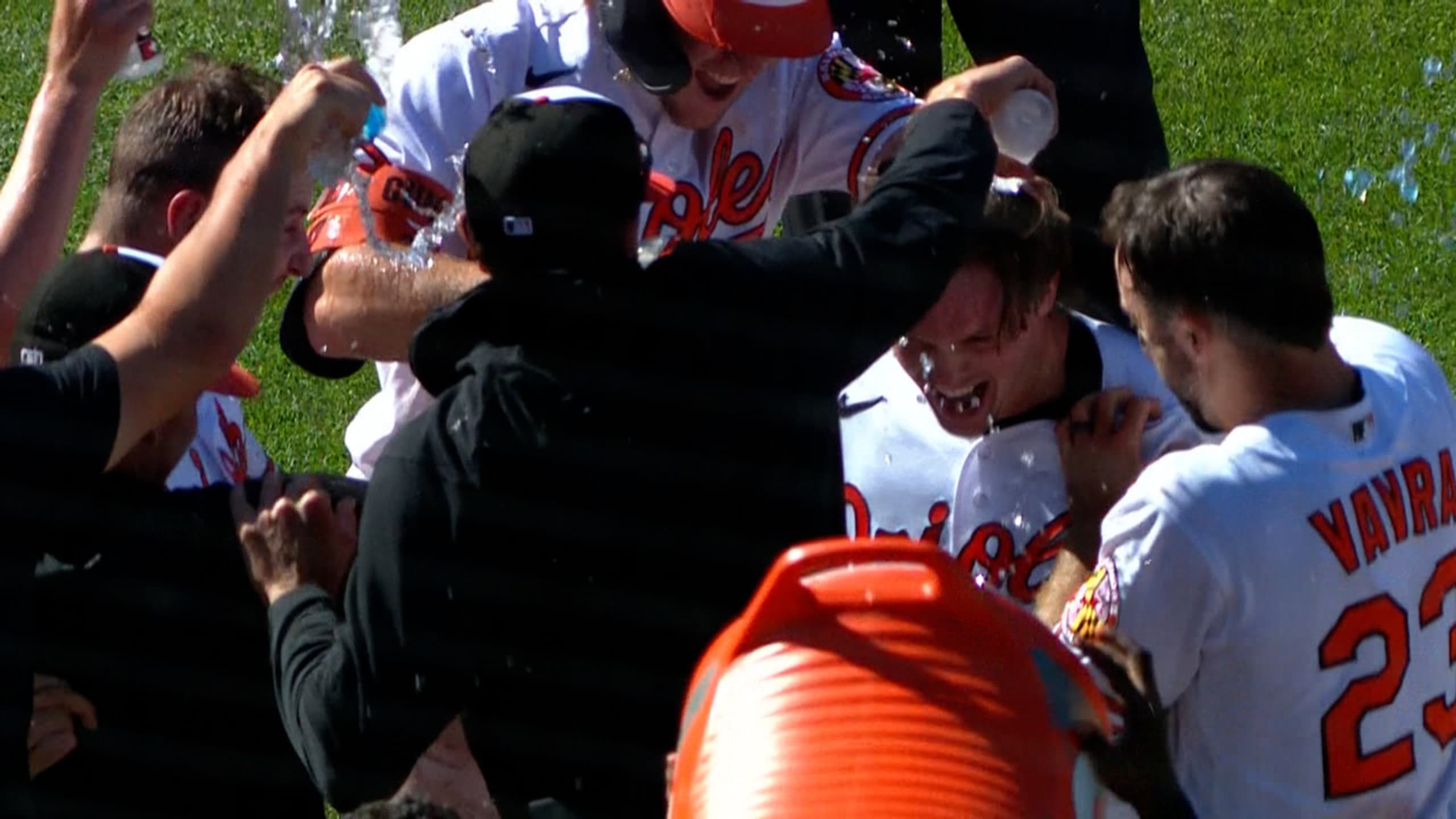 Baltimore Orioles catcher Adley Rutschman hits walk-off home-run