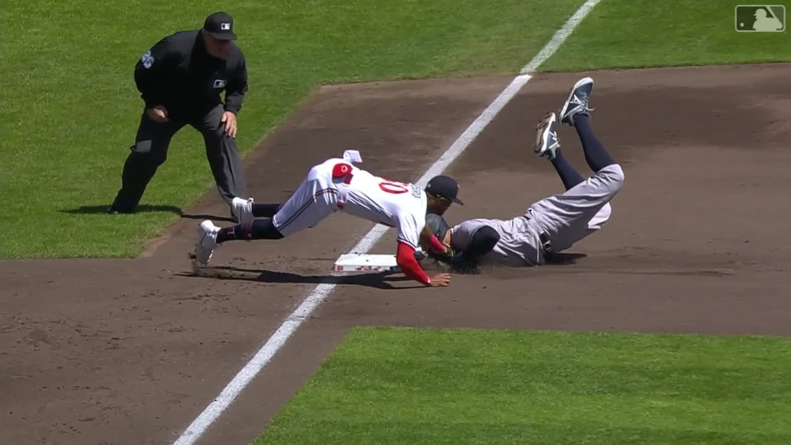 Aaron Judge injury Yankees avoid the worst after slugger takes awkward  slide into third base - CBSSportscom