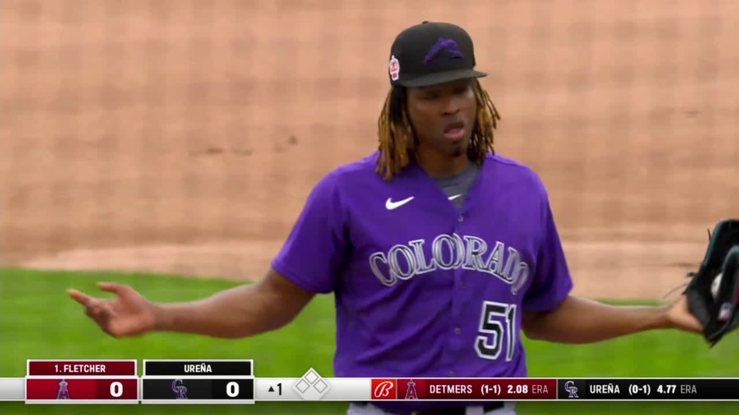 Ureña strikes out three Angels