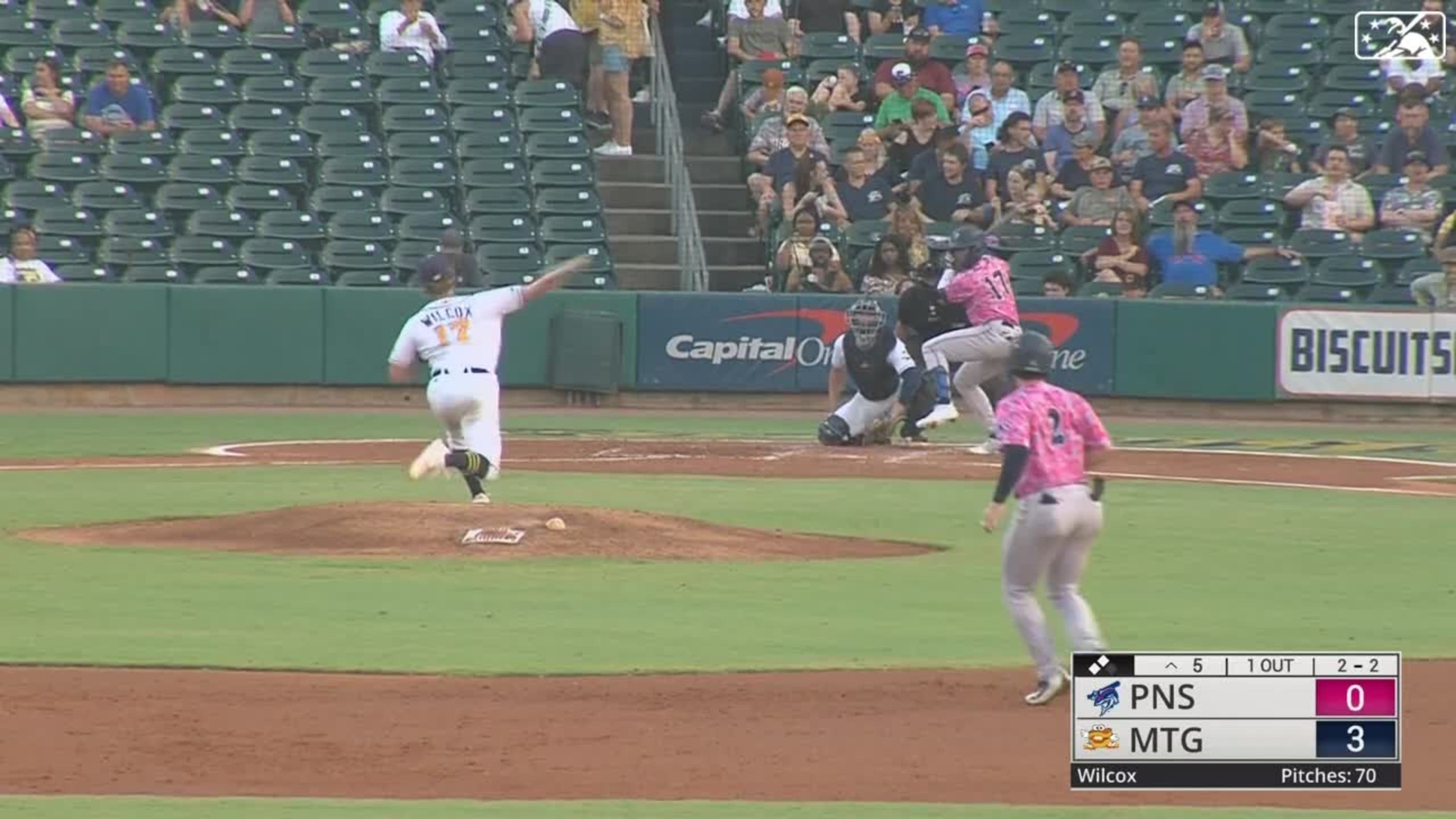 Cole Wilcox's eighth strikeout