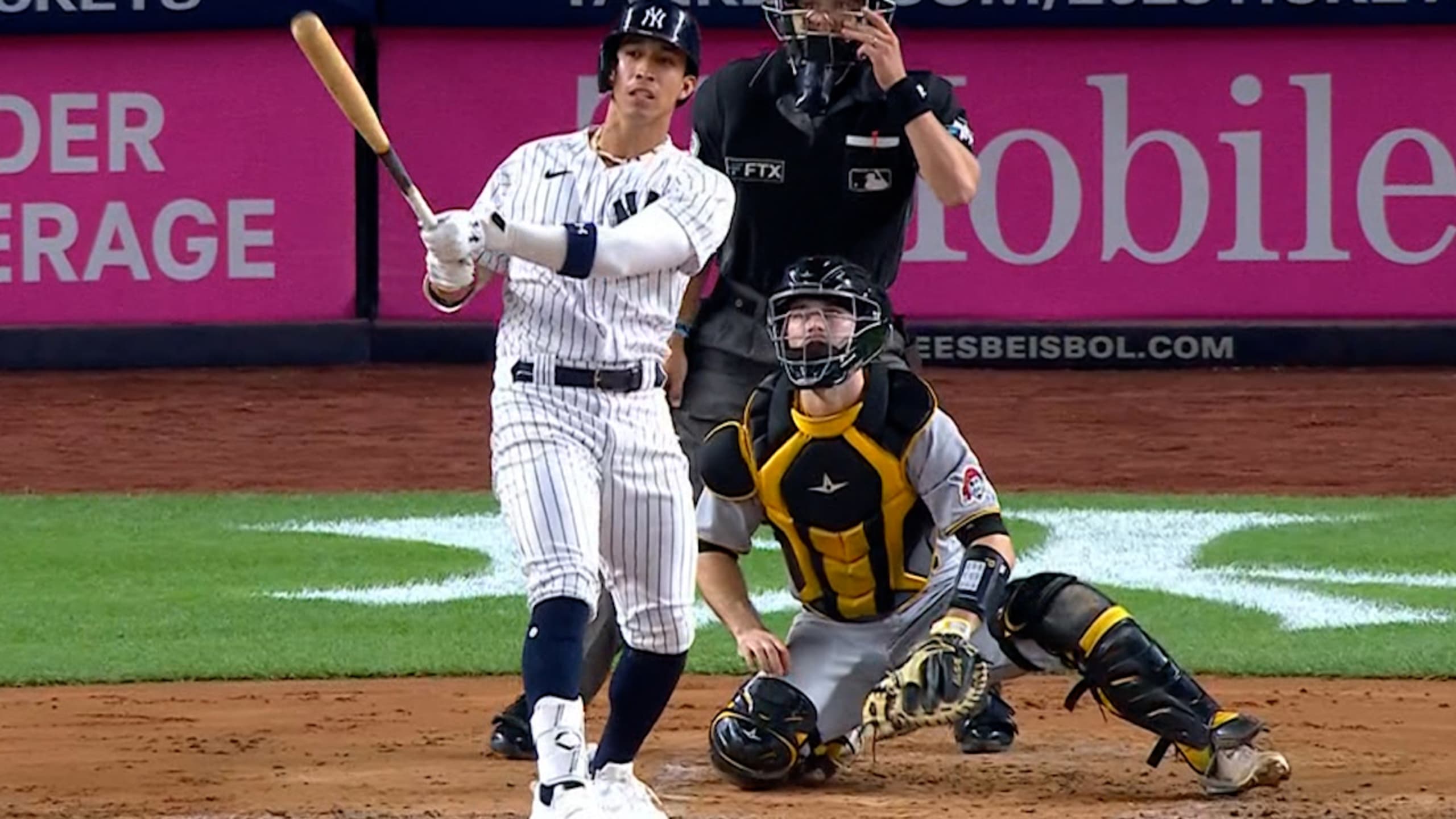 Friday Night Baseball: Yankees rookie Oswaldo Cabrera robs home run on  first pitch of the game 