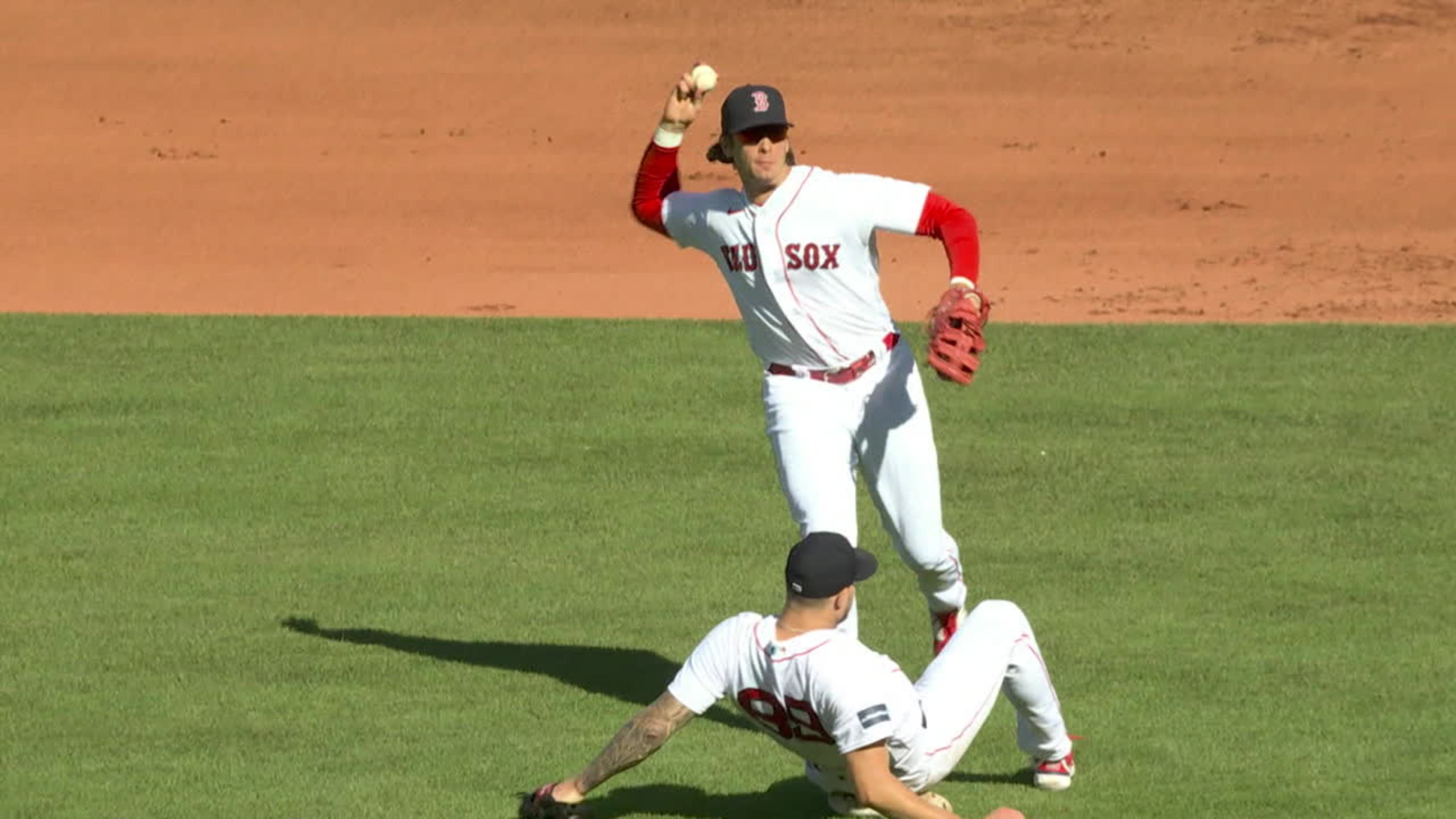 Red Sox's Rafael Devers becomes first hitter in regular season to fall  victim to MLB new pitch clock rules