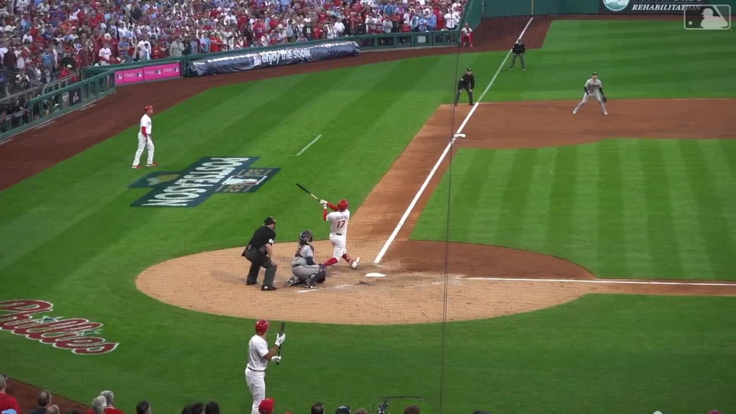 Crowd view of Hoskins' home run