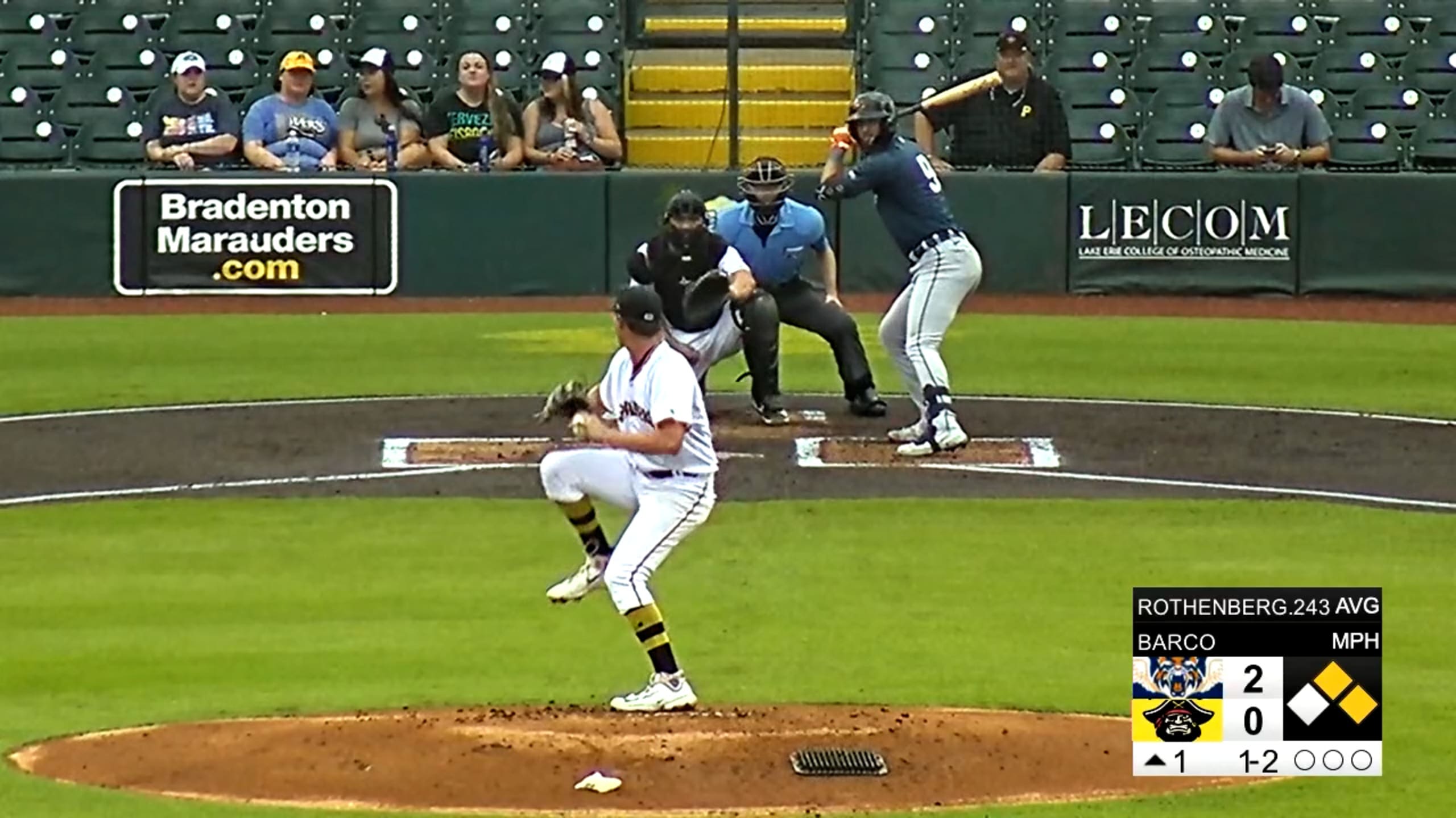 Hunter Barco records a strikeout on his changeup