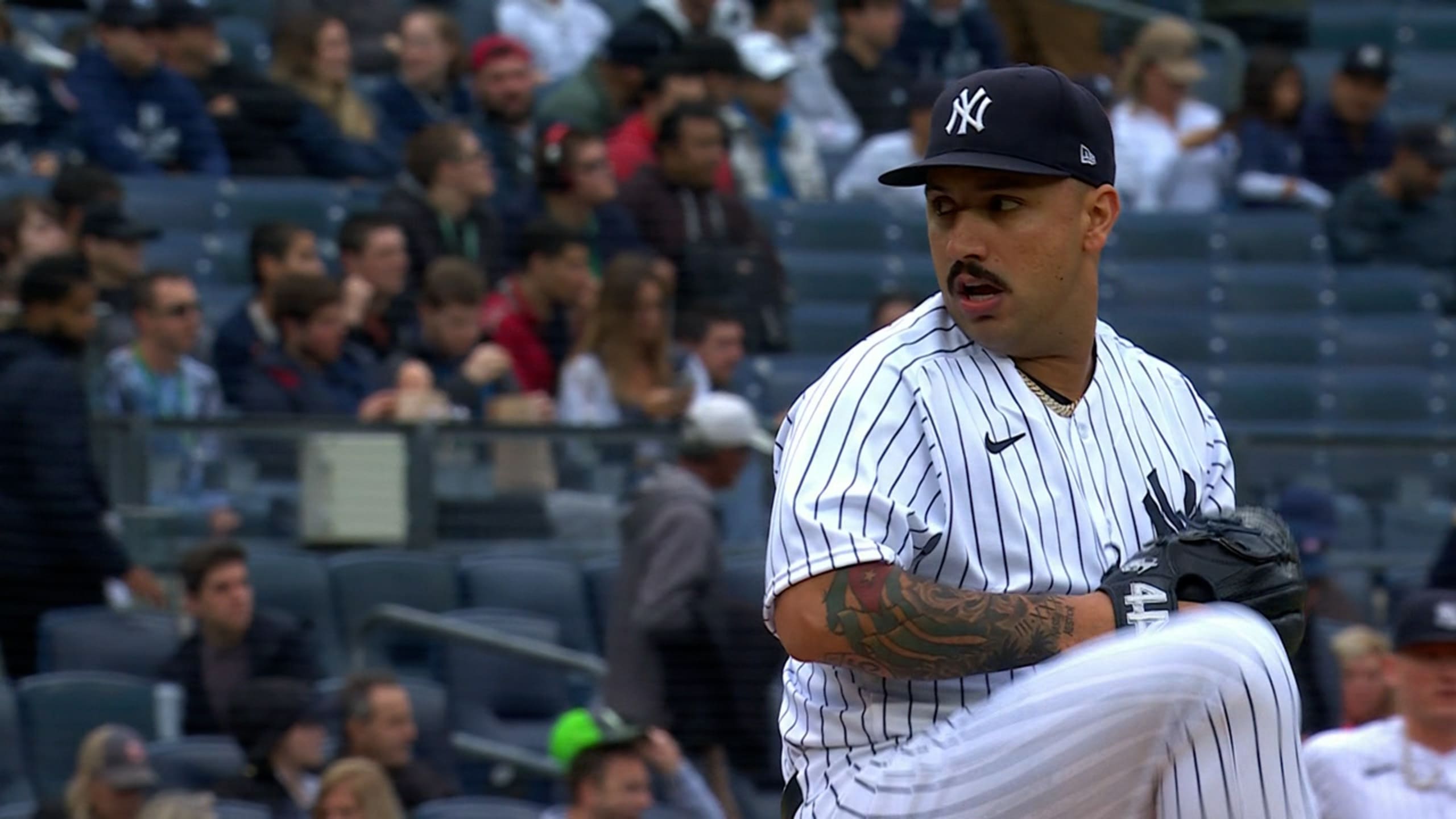 Yankees' Nes yankees baseball jersey top tor Cortes blanks Orioles, 8-0, in  final regular season start