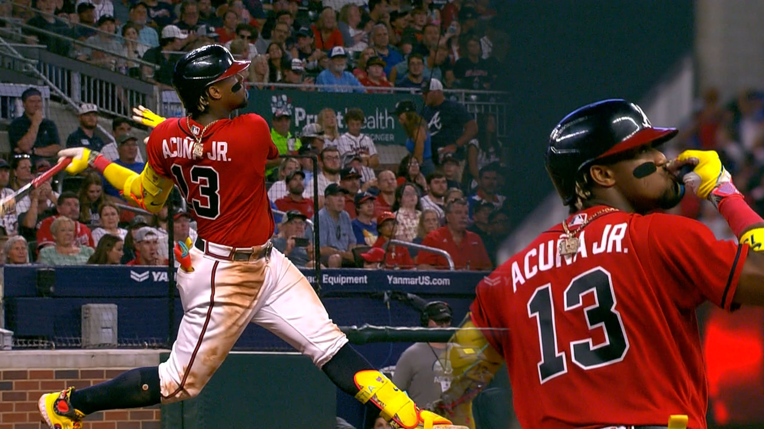 Ronald Acuña Jr. SLAMS his way into HISTORY!! Braves star is the 1st member  of the 30 HR/60 SB club! 