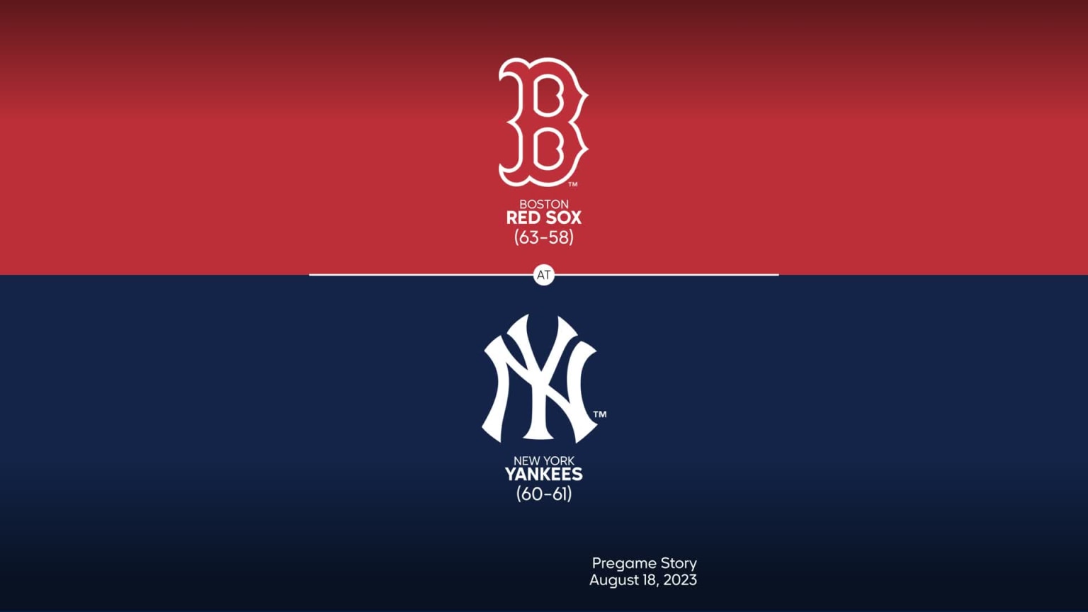 Red Sox vs. Yankees Probable Starting Pitching - August 18