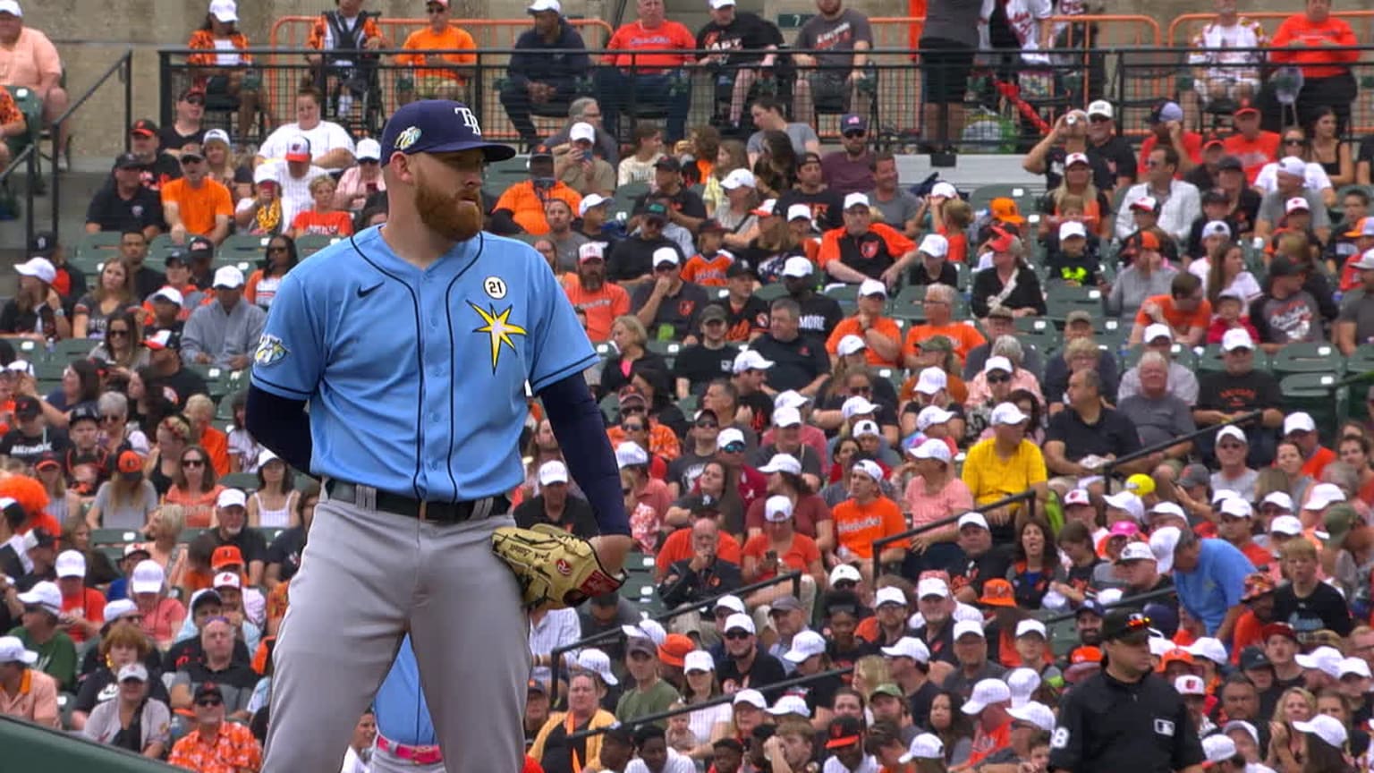 Zack Littell fans three in 4 2/3 innings pitched 09/17/2023 Tampa Bay Rays