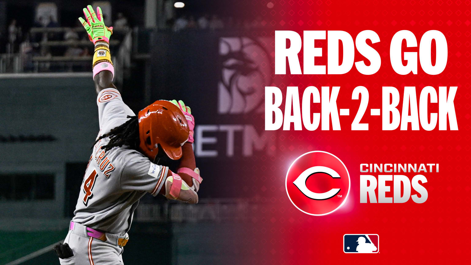 Matt McLain and Elly De La Cruz hit back-to-back home runs in the top of the 3rd inning, tying the game