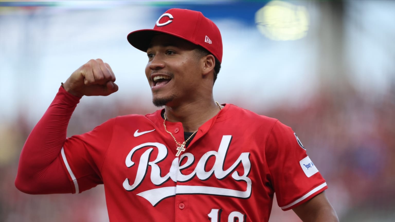 Noelvi Marte nabs Harper at the plate for double play | 08/11/2025 ...