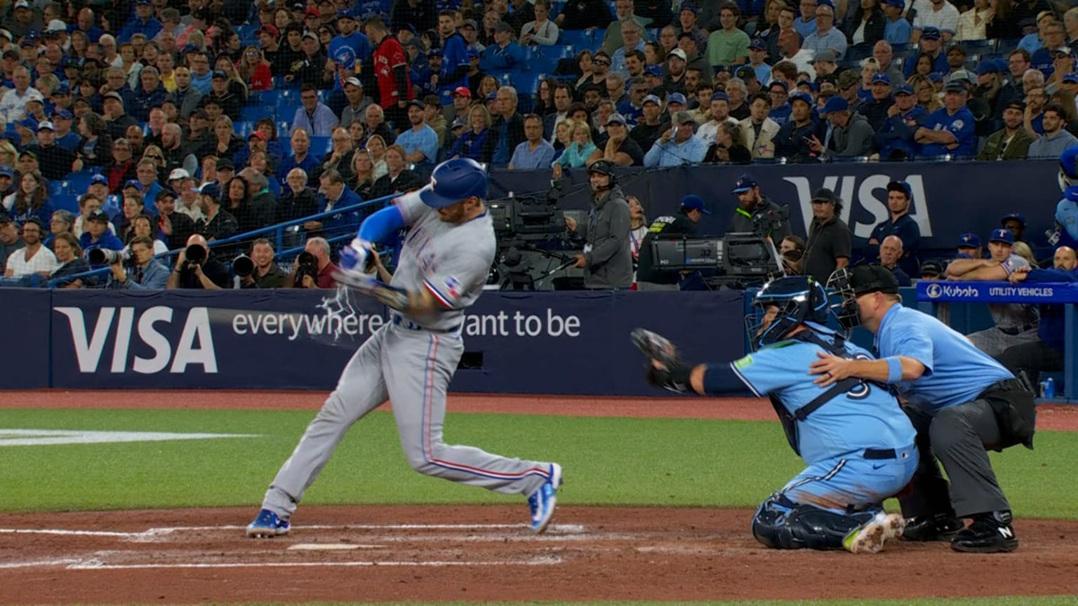 Texas Rangers' Jonah Heim runs the bases after a solo home run in the fifth  inning against the Toronto Blue Jays in a baseball game, Sunday, June 18,  2023, in Arlington, Texas. (