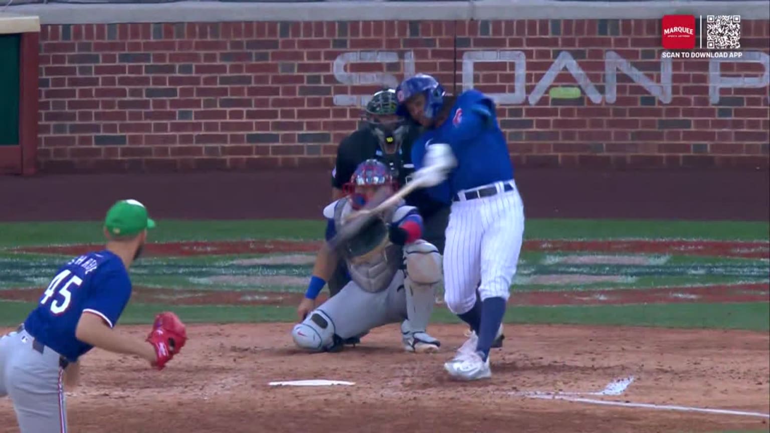 Christian Franklin slugs a tworun home run 03/17/2024 Chicago Cubs