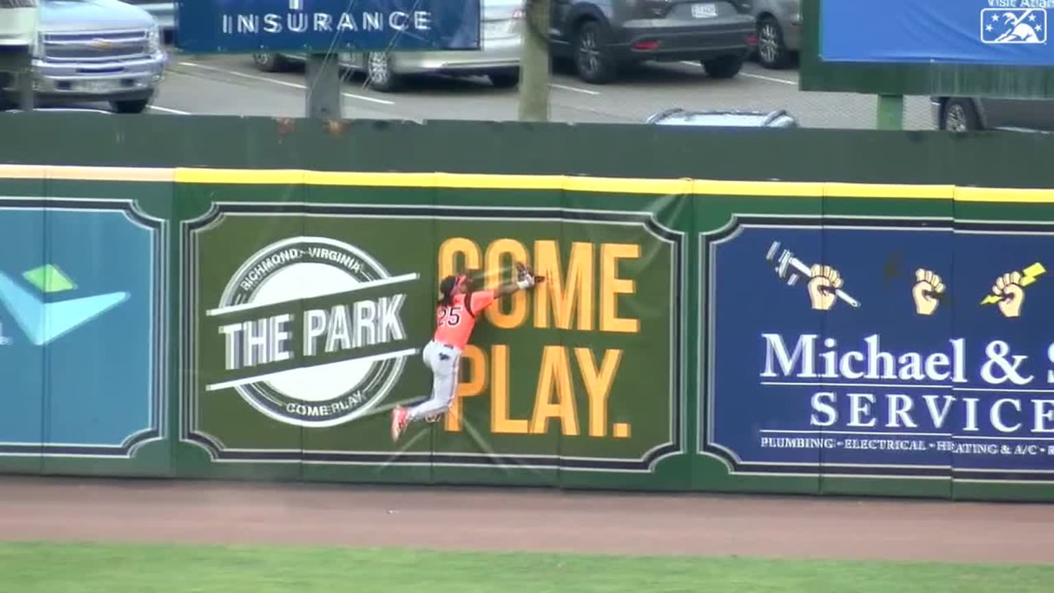 The angle of this Cedric Mullins catch 😱 #baseball #mlb #sports