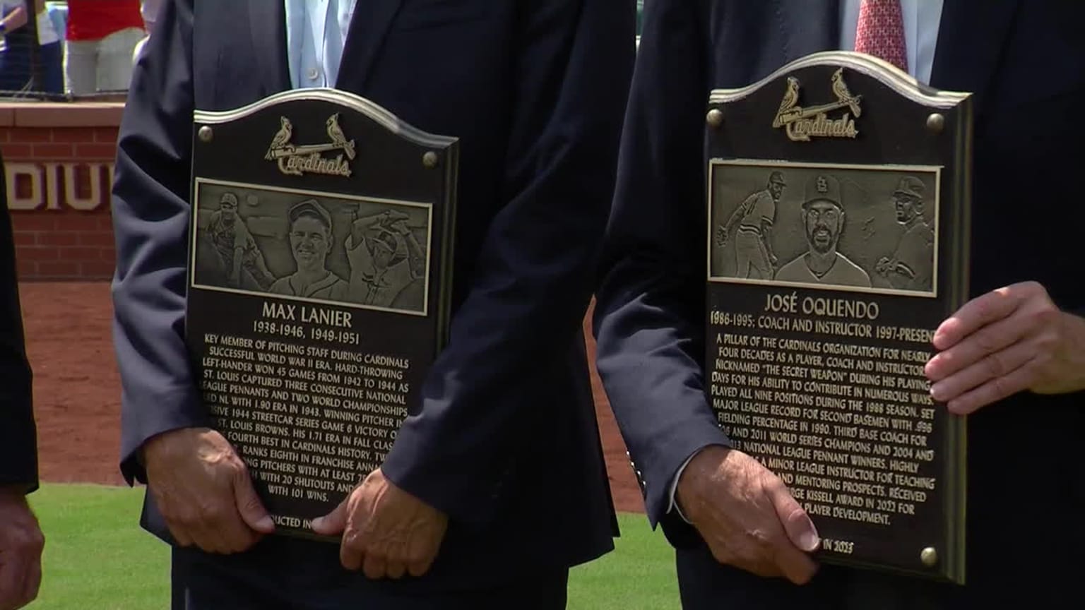 Cards introduce Hall of Famers before start of game 08/20/2023 St