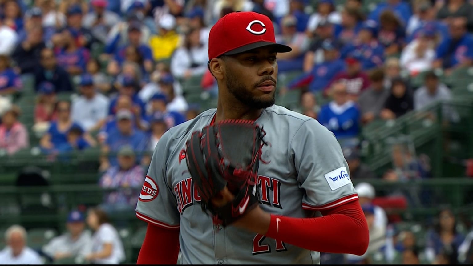 Hunter Greene K's Christian Bethancourt, escapes jam 09/29/2024