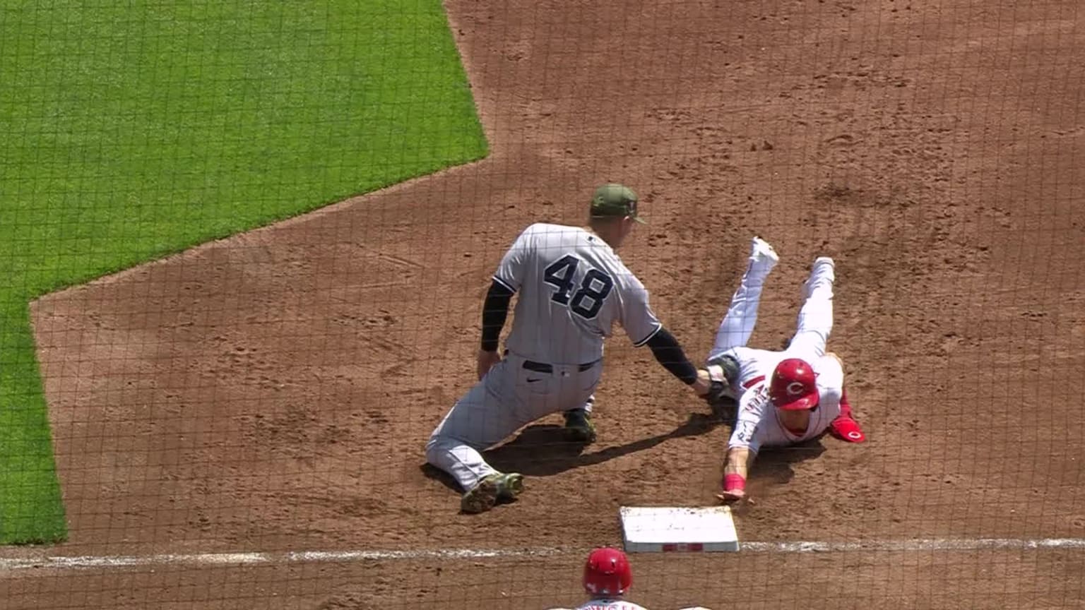 Yankees challenge a safe call on a pickoff at first | 05/21/2023 | New ...
