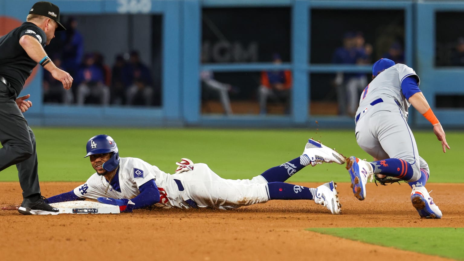 Mookie Betts' two stolen bases in Game 6 10/20/2024 Los Angeles Dodgers