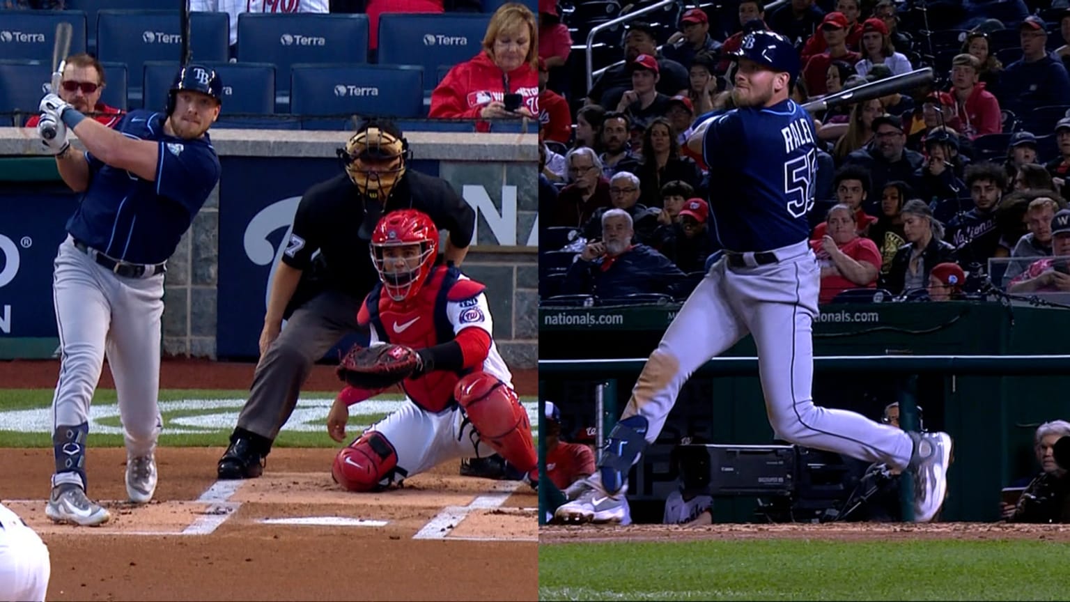 Luke Raley leads the Rays' offense with two homers | 04/03/2023 | Tampa ...