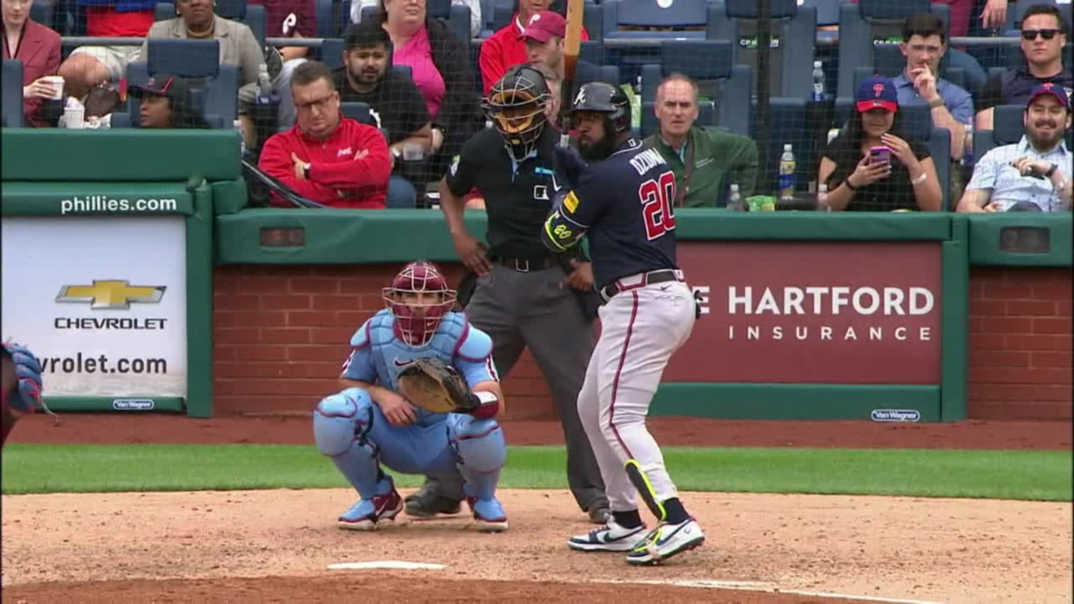 Marcell Ozuna's 2-run homer makes it 7-0 Braves over the Mets.