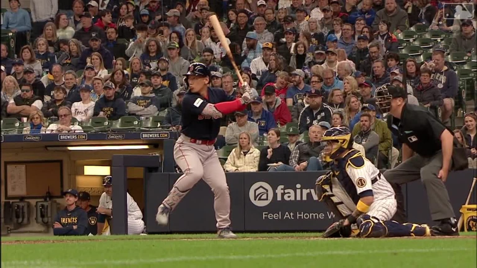Red Sox batters drive in nine runs against Brewers | 04/23/2023 ...