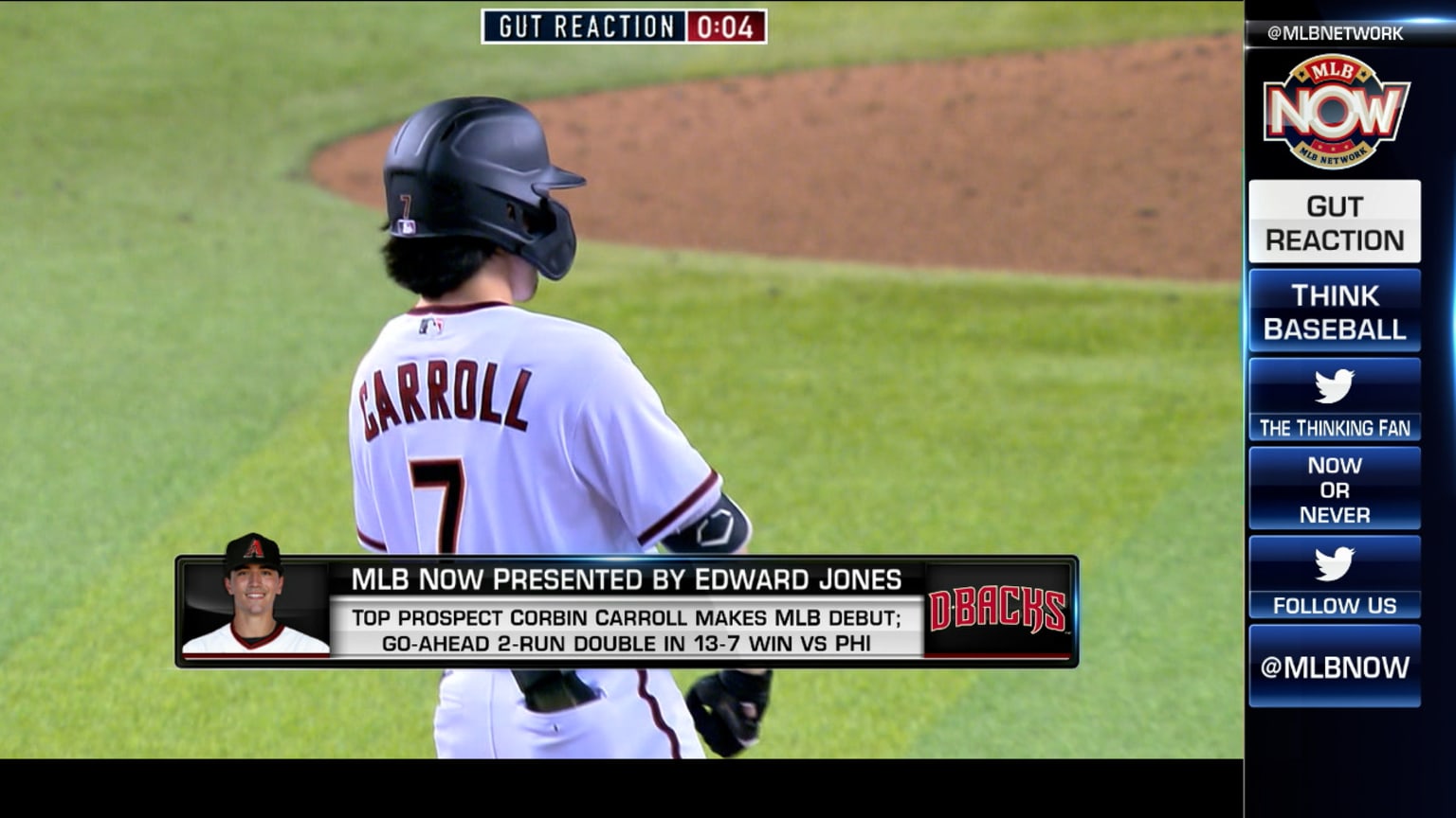 MLB Now on Corbin Carroll's debut, 08/30/2022