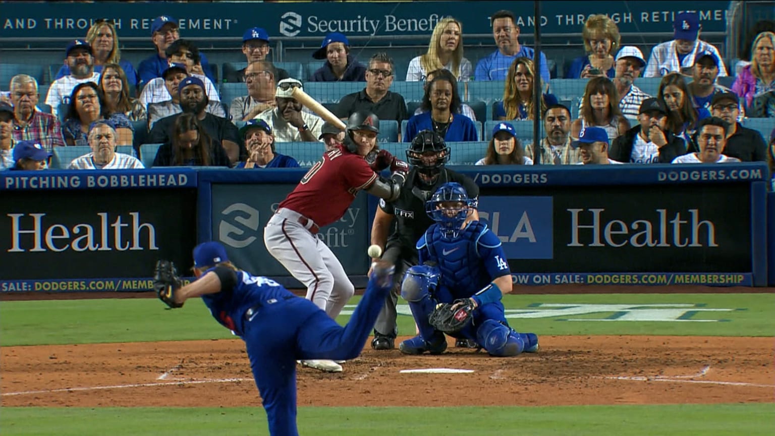 Jake McCarthy gets HBP 09/22/2022 Arizona Diamondbacks