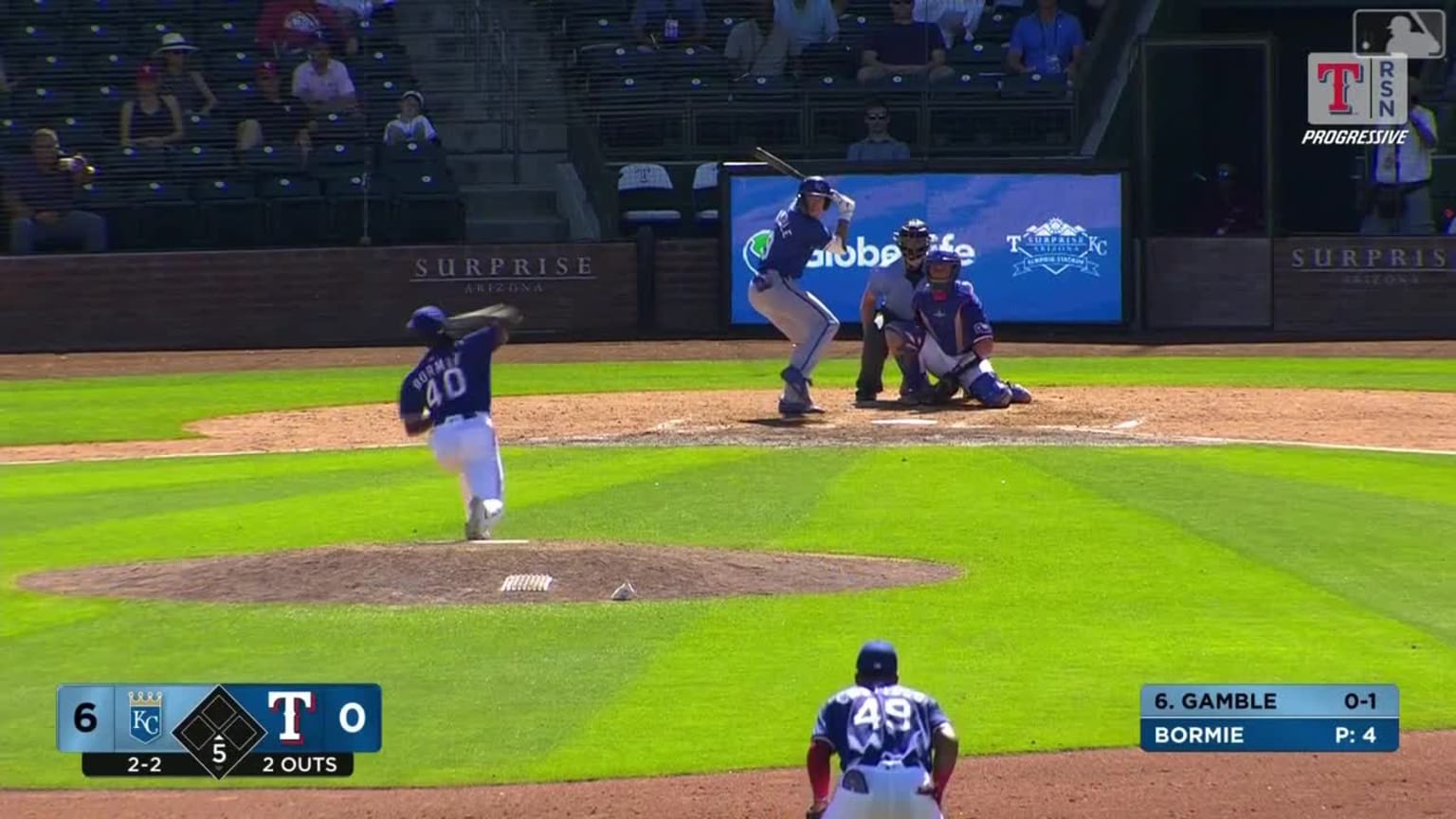 Sean Gamble strikes out after ABS challenge | 03/20/2026 | Texas Rangers