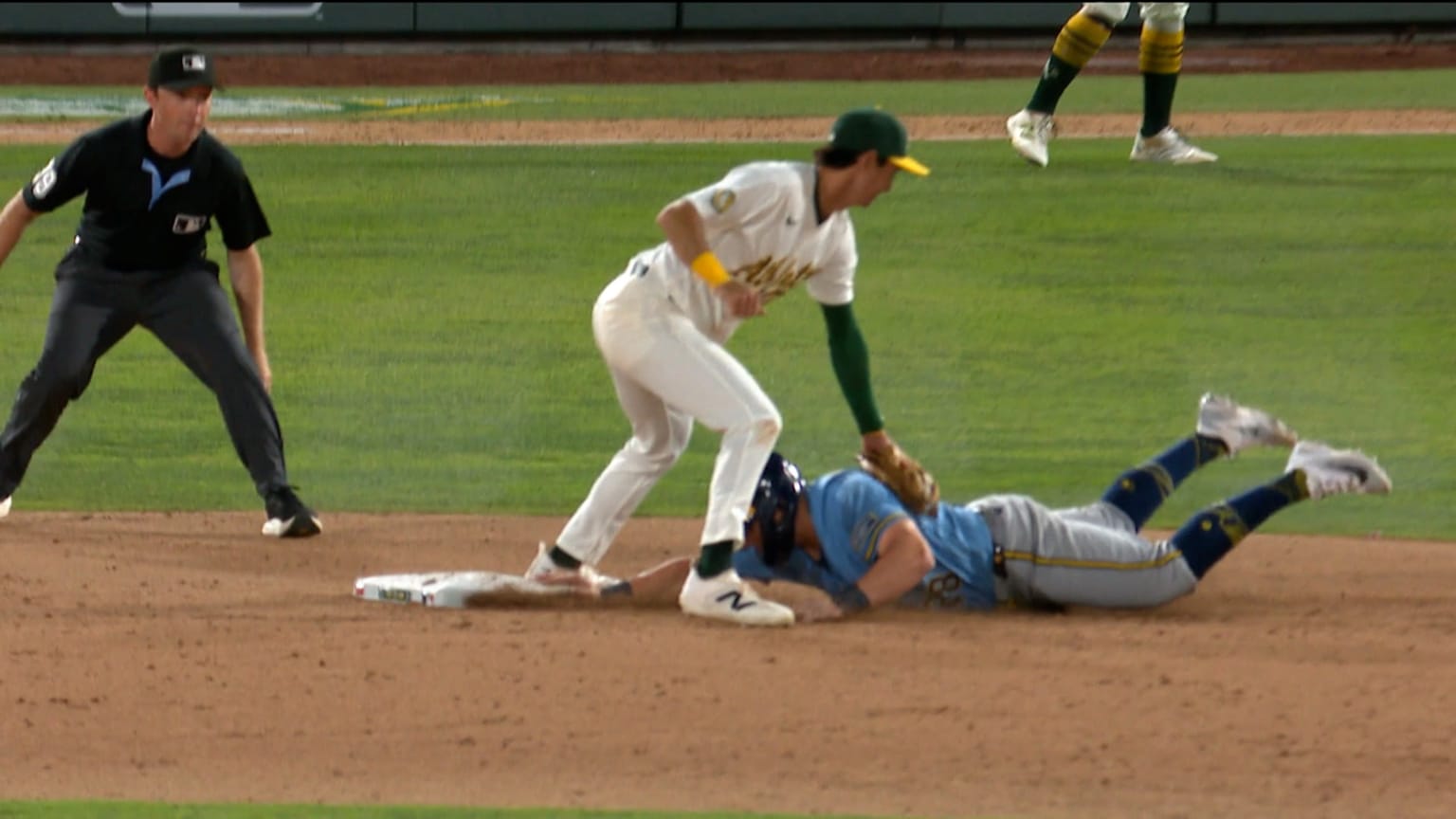 Andrew Vaughn is safe at second after review | 06/08/2026 | Athletics