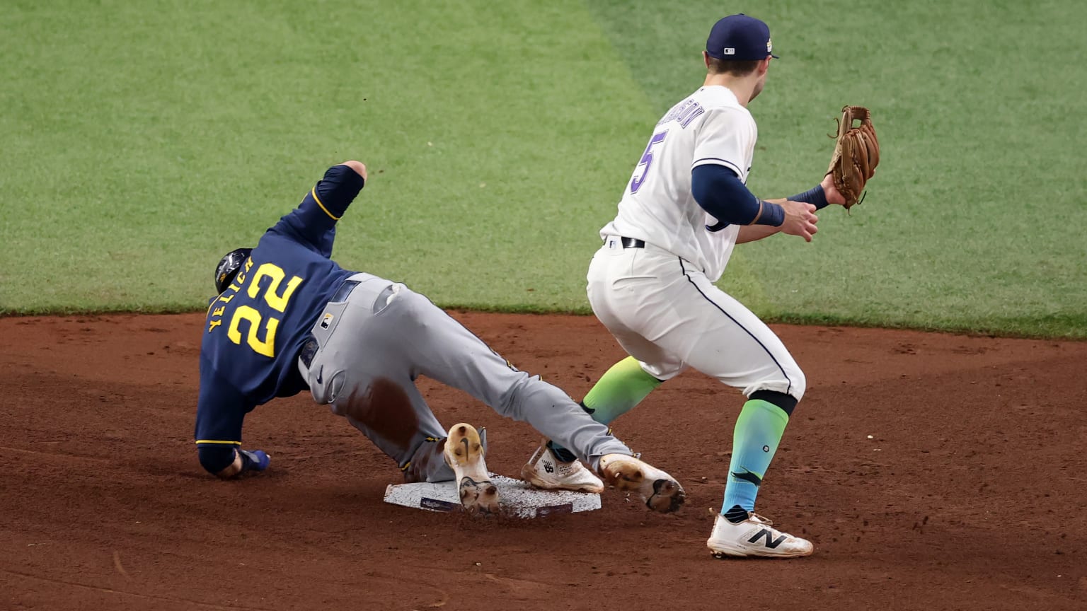 Christian Yelich safe at second after review | 10/26/2026 | Milwaukee ...