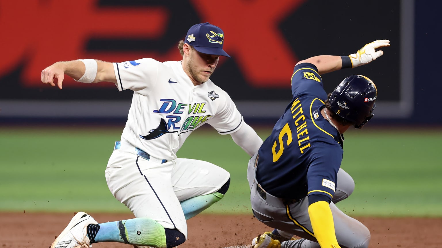 Nick Fortes nabs Garrett Mitchell at second base | 10/26/2026 | Atlanta ...