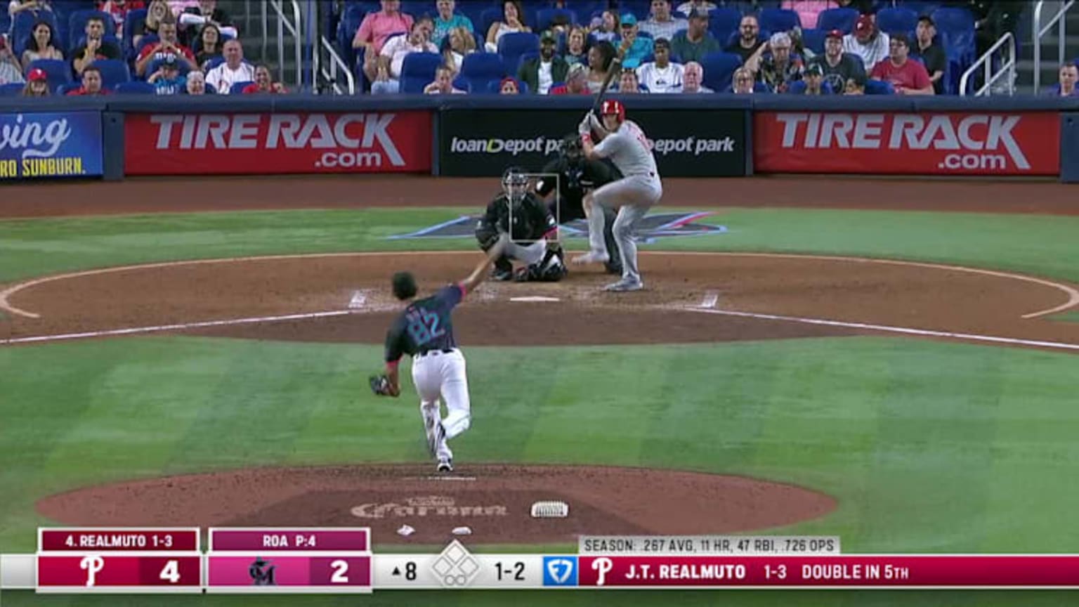 Christian Roa's 1st Major League strikeout | 09/06/2025 | Miami Marlins