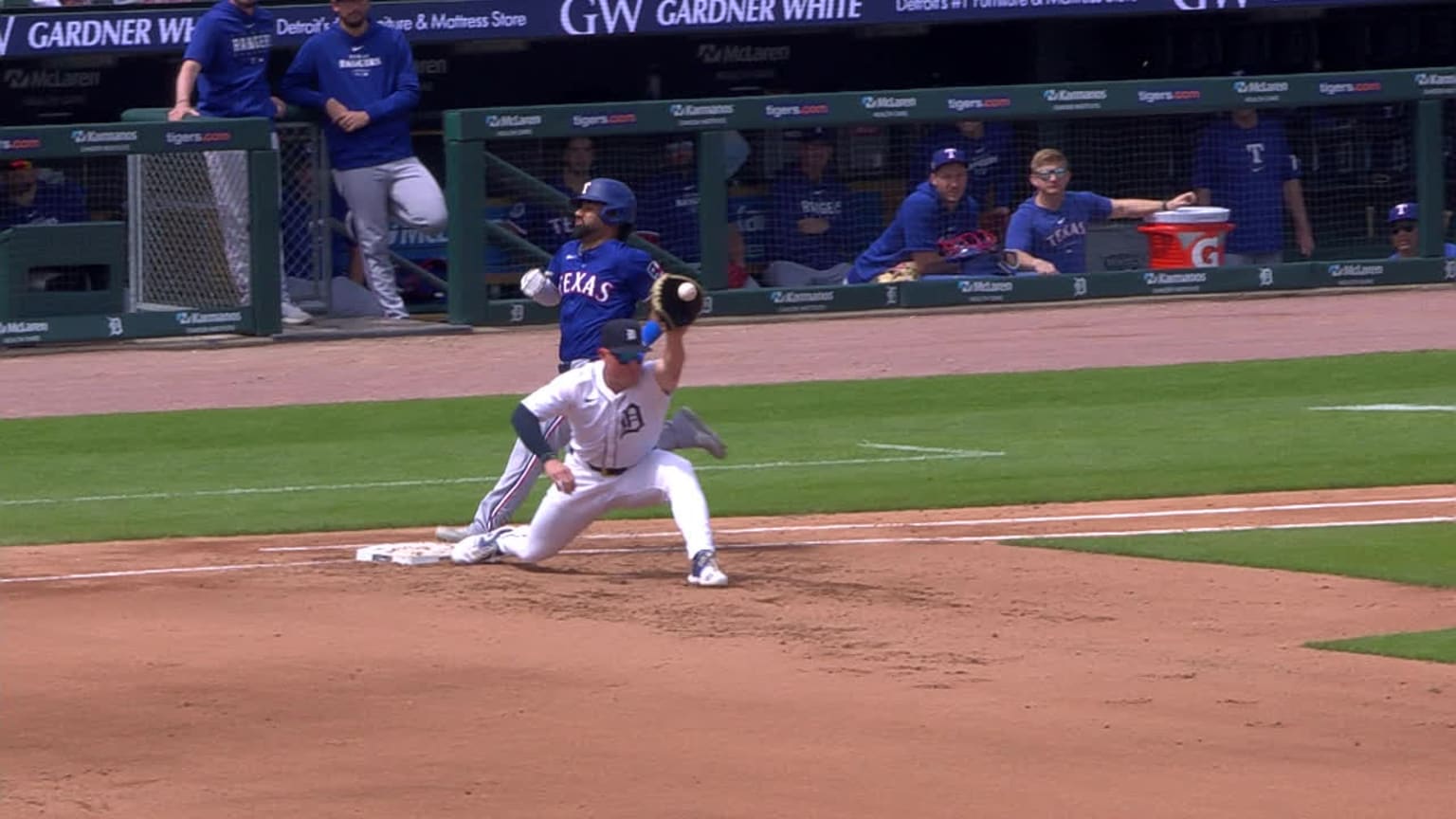 Rangers score on error after successful challenge | 04/18/2024 | Texas ...