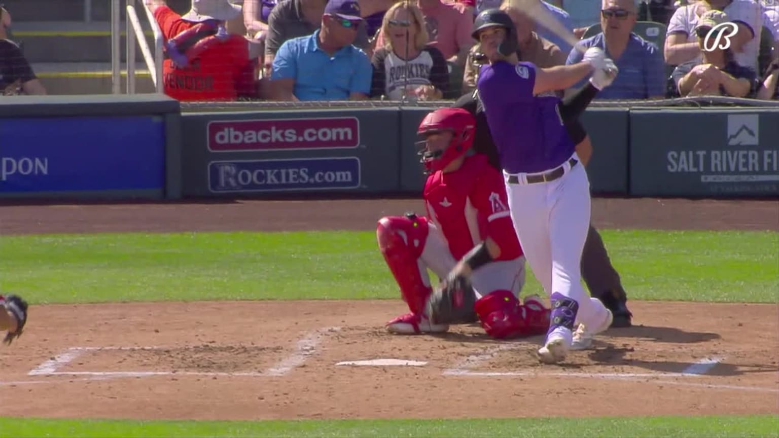 Sean Bouchard drops RBI double 02/28/2024 Colorado Rockies