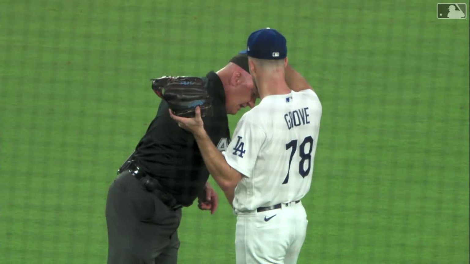 Grove gets substance checked 07/24/2023 Los Angeles Dodgers