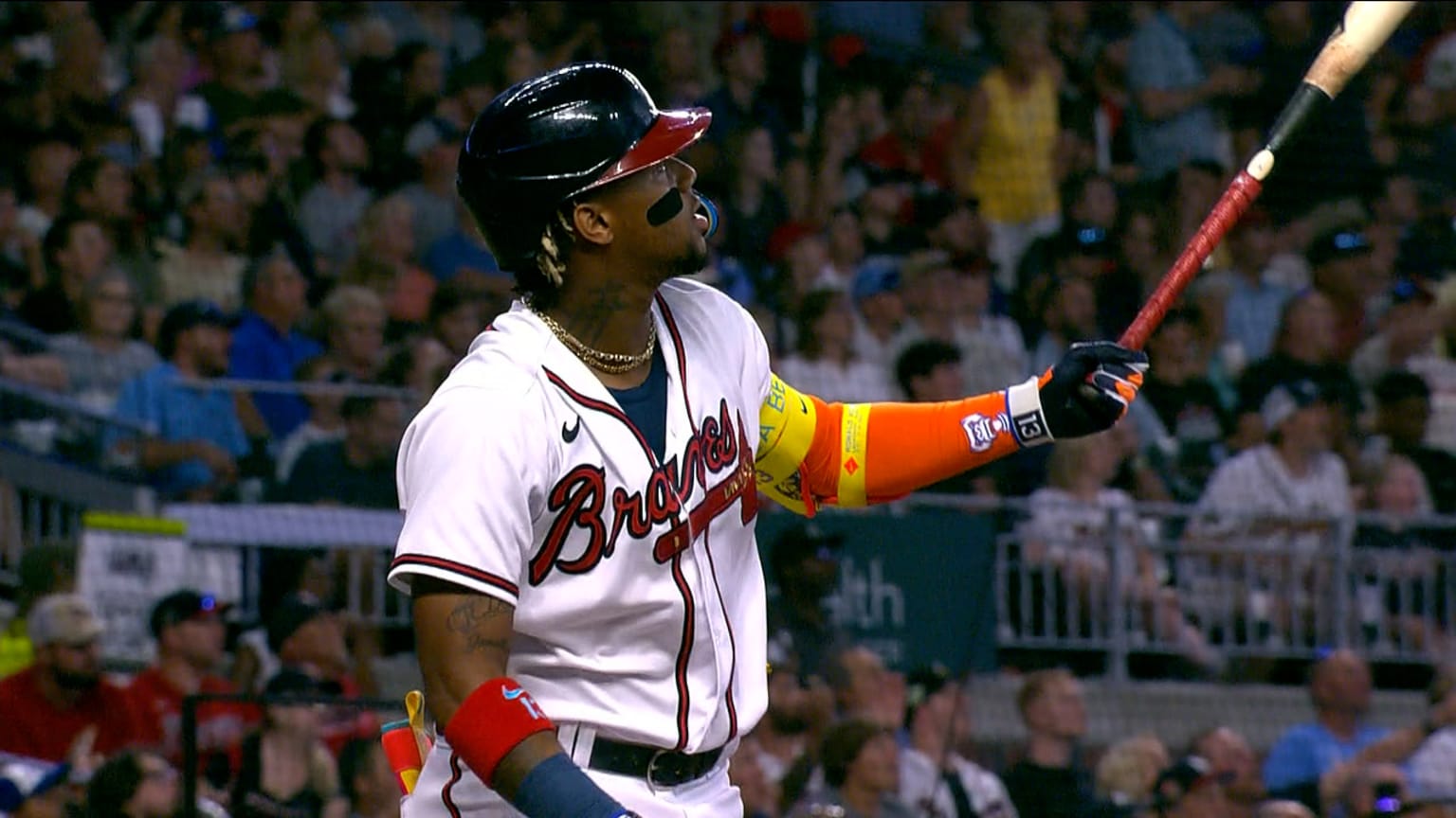 Ronald Acuña Jr. smacks a two-run home run to left | 06/26/2023 | Tampa ...