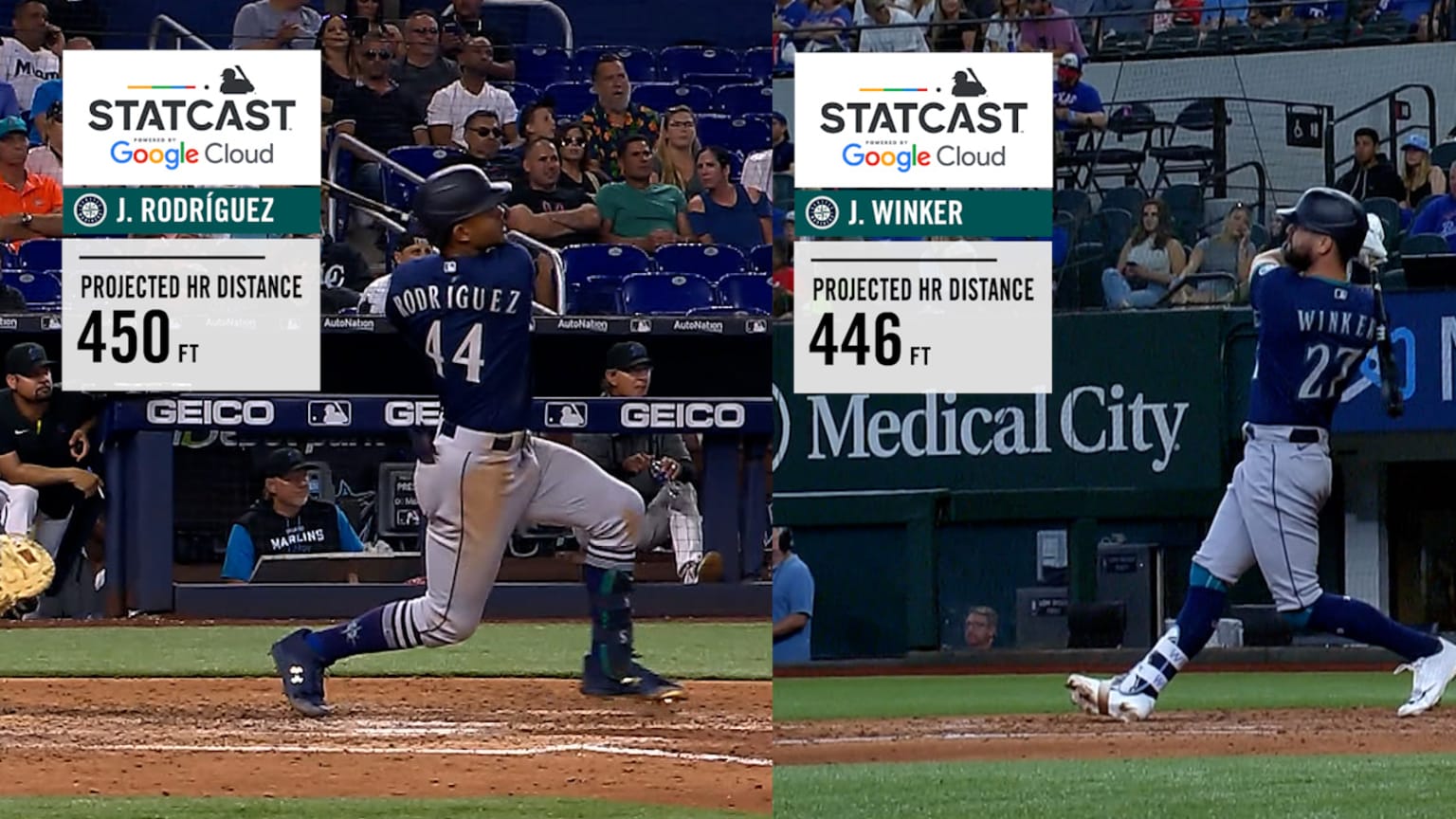 Mariners' longest homers of 2022 11/20/2022 Seattle Mariners