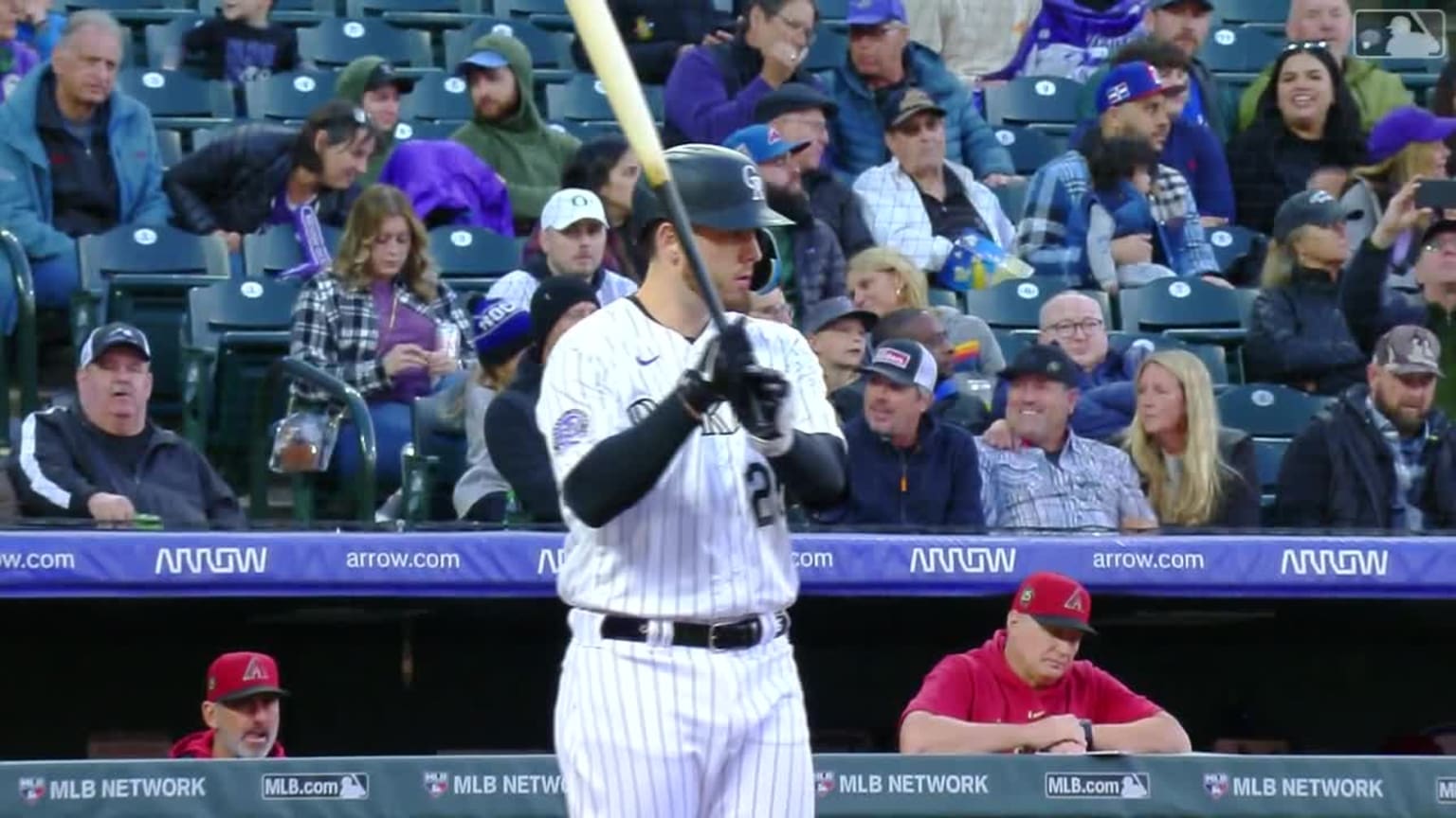 C.J. Cron hits an RBI single in the 3rd inning | 04/28/2023 | Colorado ...