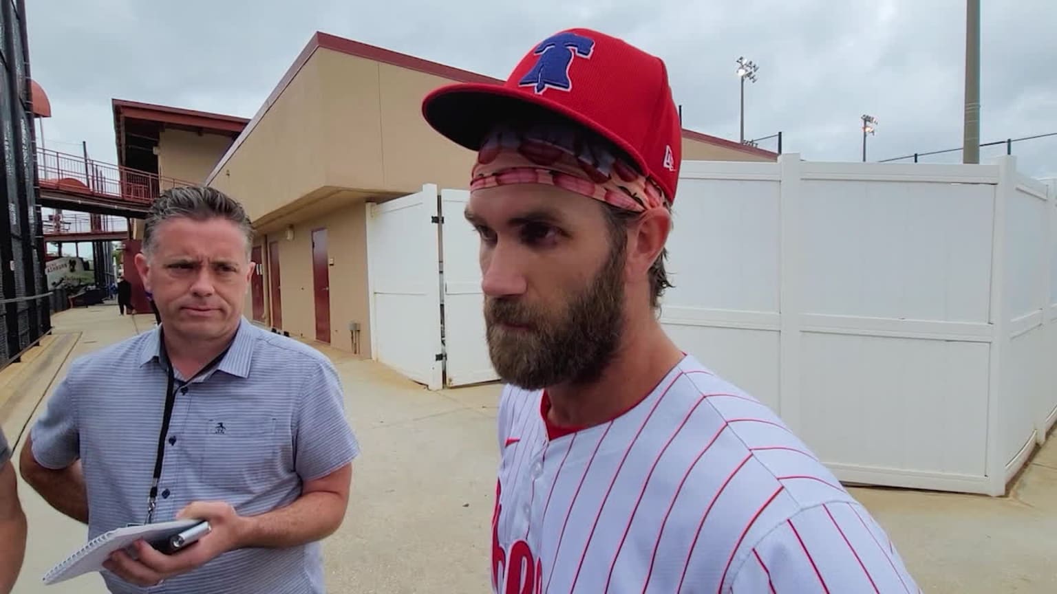 Bryce Harper discusses recovery from back stiffness 03/22/2024