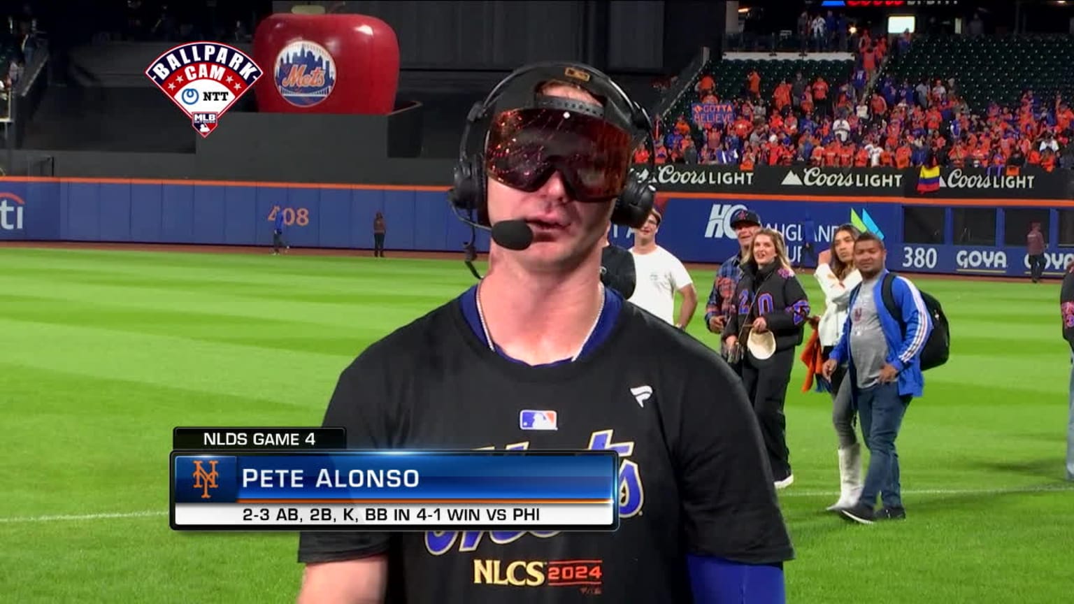 Pete Alonso on the Mets advancing to the NLCS 10/10/2024 Seattle