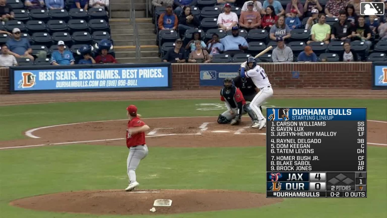 Dax Fulton In play, run(s) to Carson Williams | 04/29/2026 | Tampa Bay Rays
