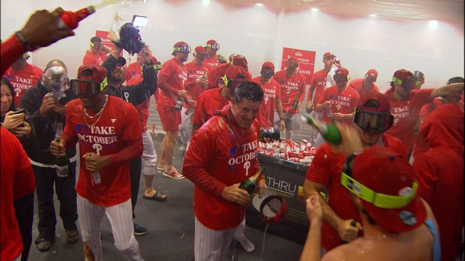 Phils celebrate postseason berth 09/26/2023 Philadelphia Phillies