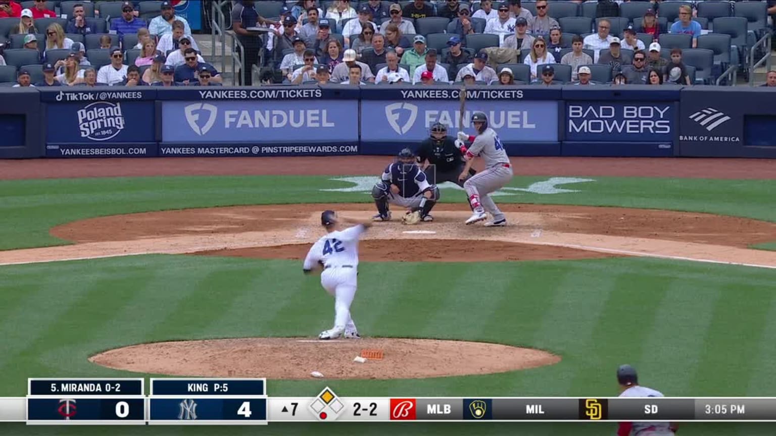 Jose Miranda lines an RBI double to left field | 04/15/2023 | MLB.com