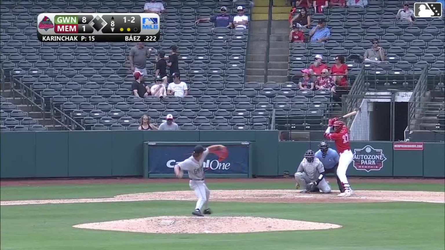 Joshua Báez homers (3) on a line drive to right center field. | 04/15 ...