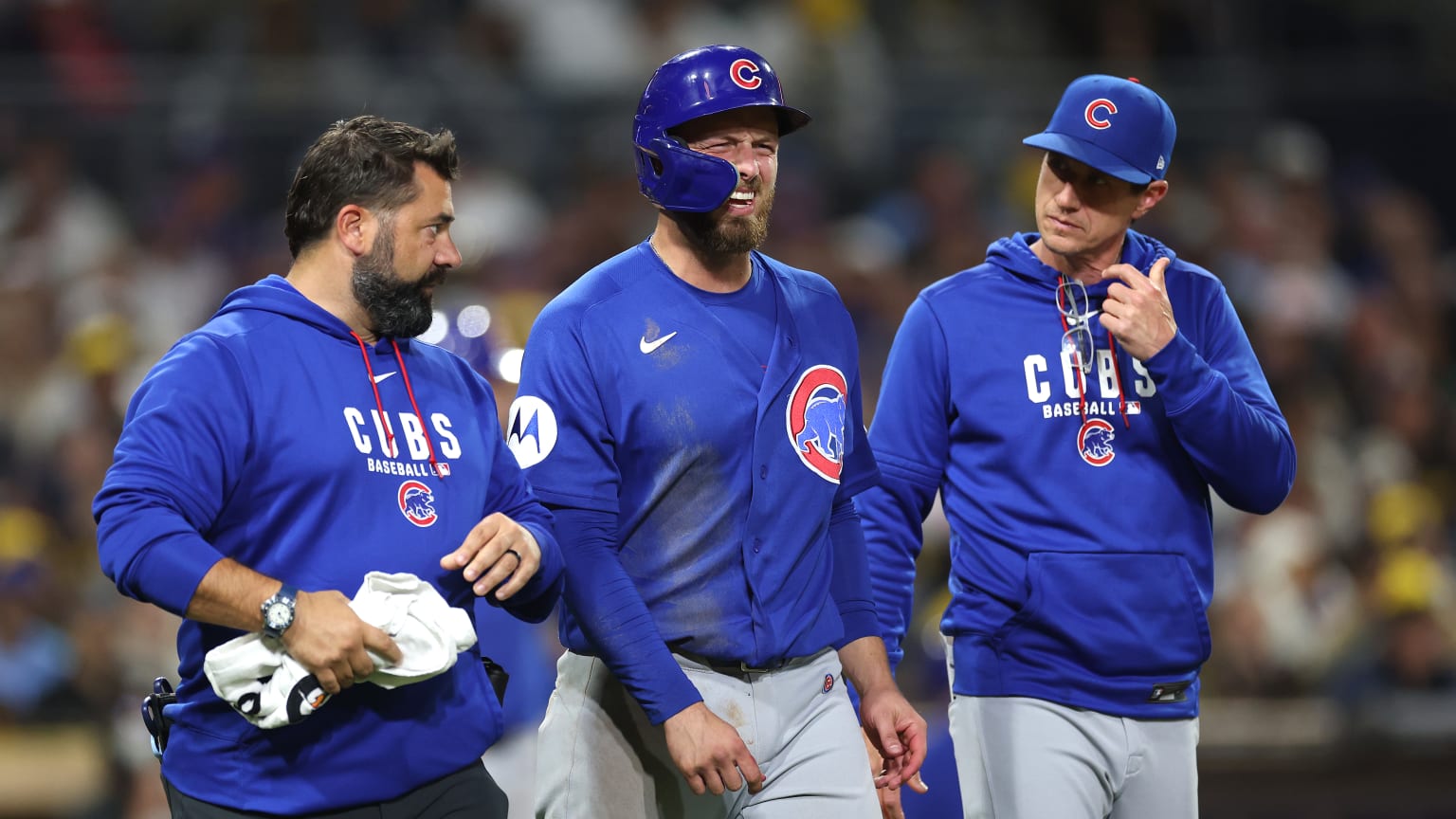 Michael Busch is hit by pitch, remains in game | 04/28/2026