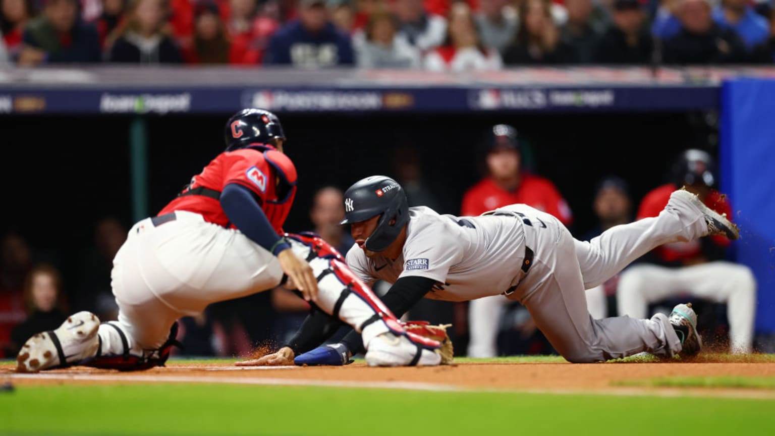 Guardians nab Gleyber Torres at home 10/19/2024 Cleveland Guardians