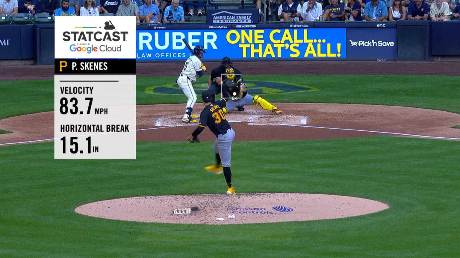 Paul Skenes' pitch velocity and movement 07/11/2024 Pittsburgh Pirates
